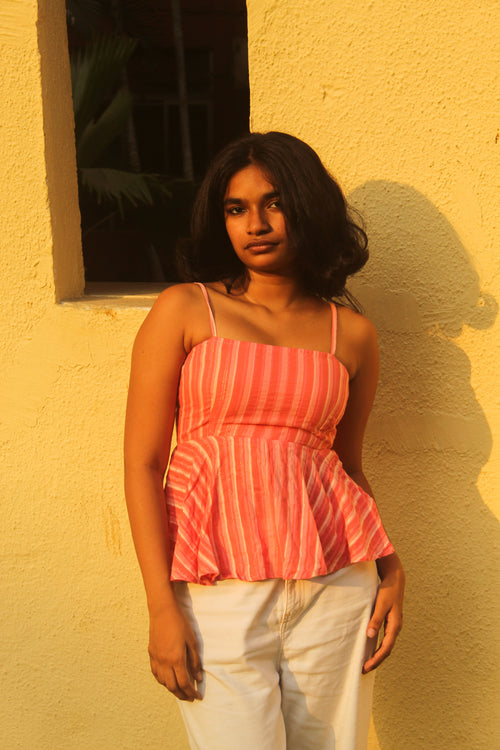 Coral Peplum