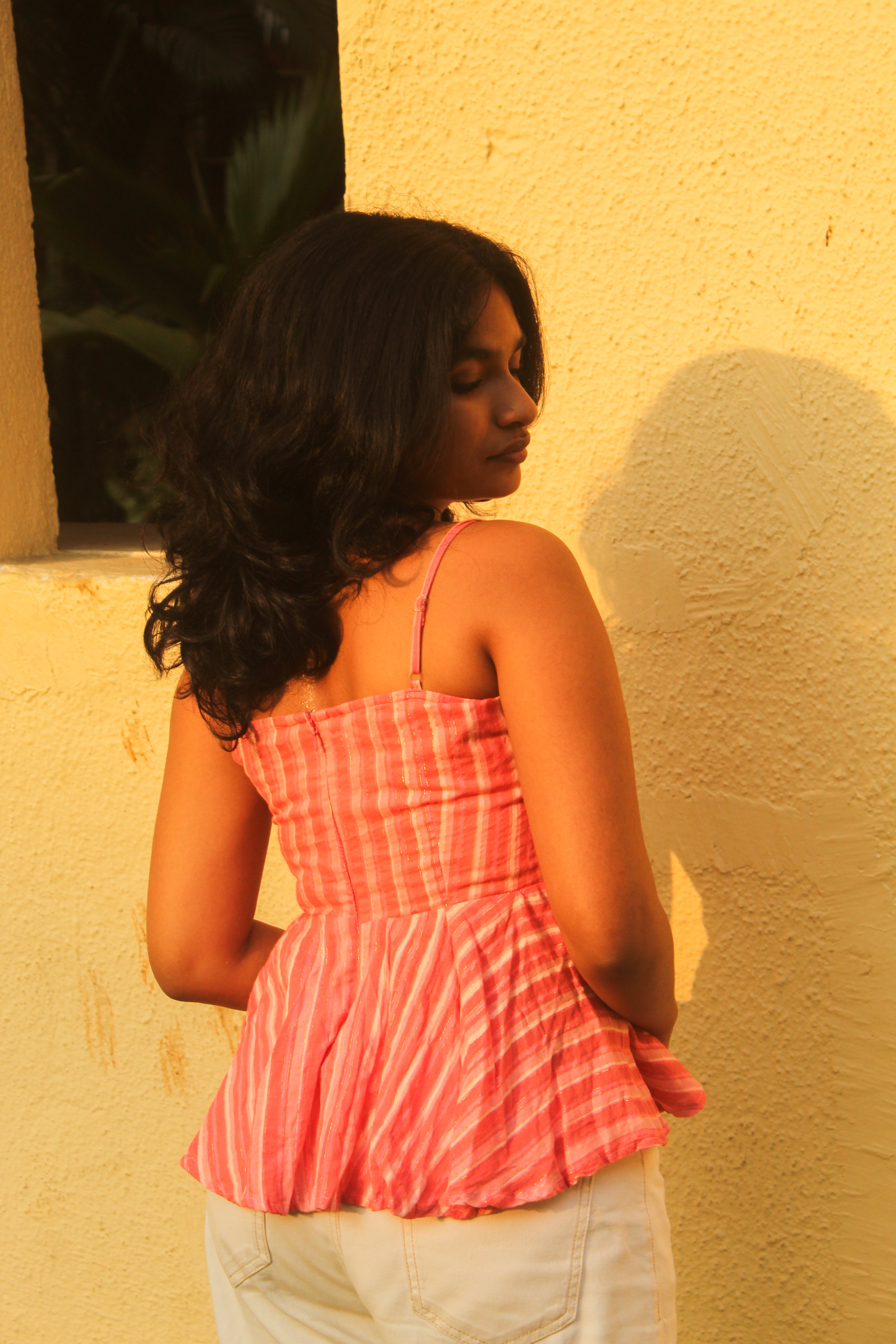 Coral Peplum