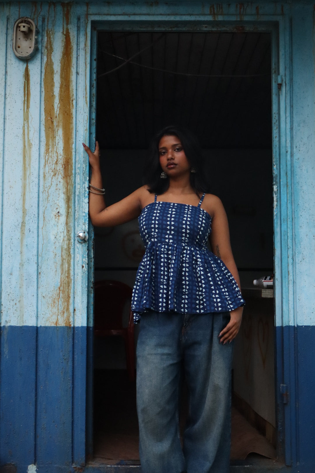 Indigo Peplum