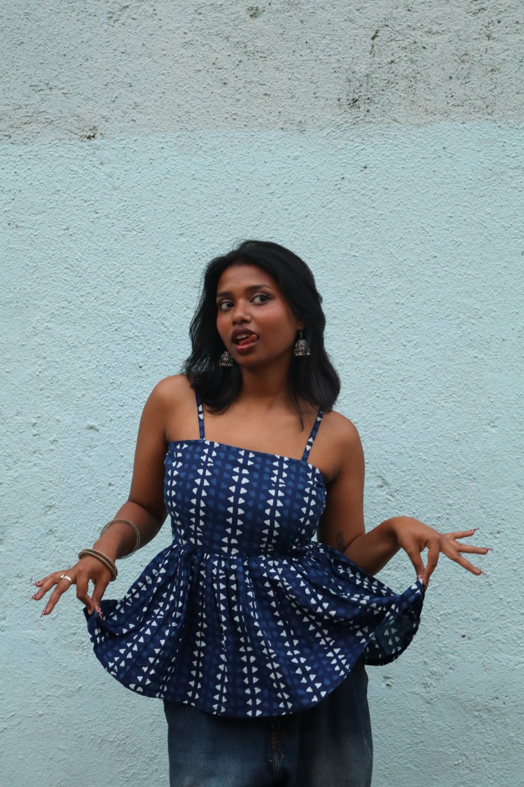 Indigo Peplum
