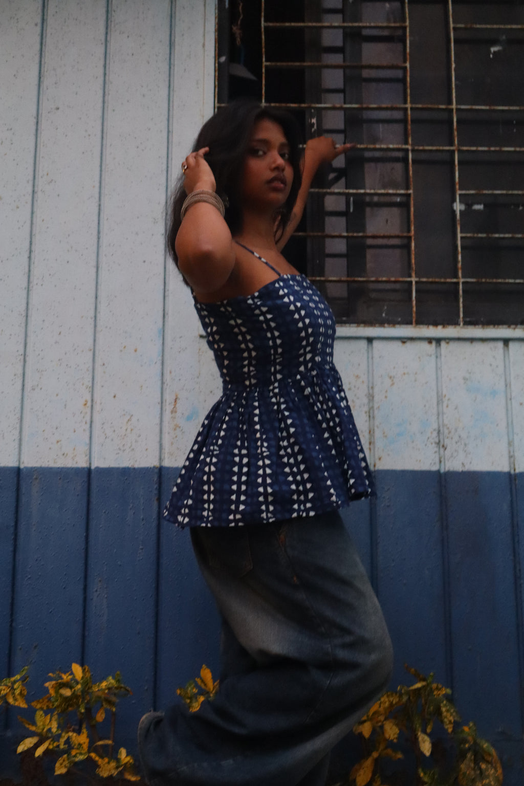 Indigo Peplum