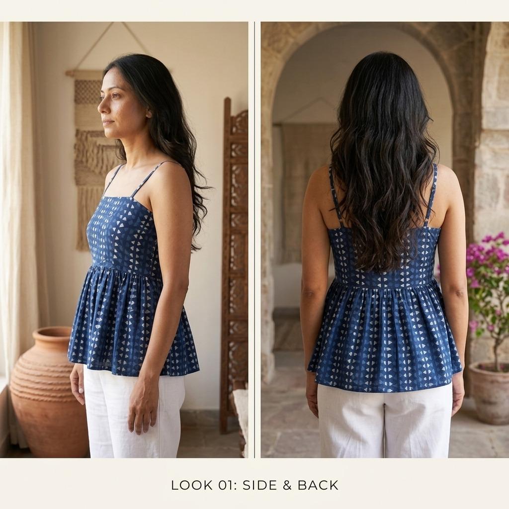 Indigo Peplum