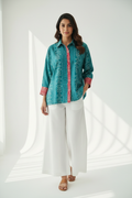 Bandhani Shirt with Palazzo & Kolhapuri