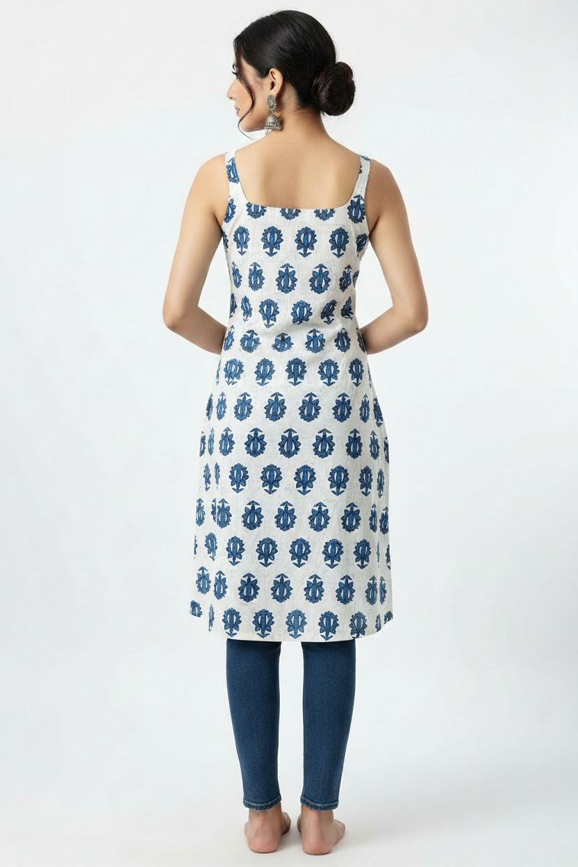 Indigo Kurti Original Print - Back